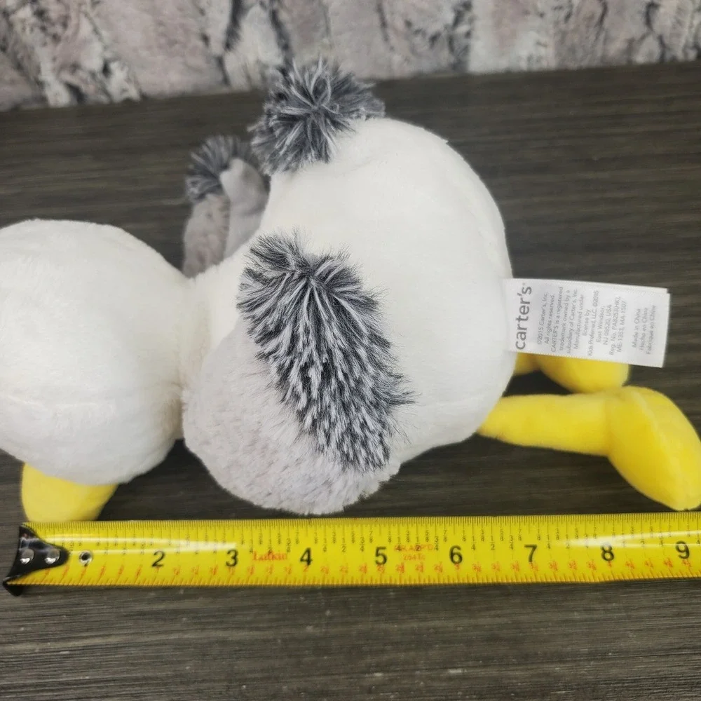 Carter's Seagull Plush Bird‎ Baby Toy White Yellow Gray Stuffed Animal Lovey 9